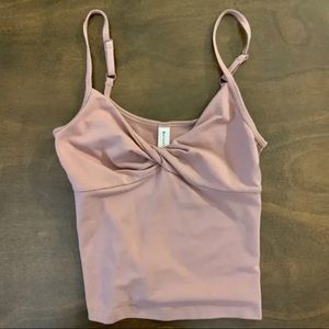 Mauve Pink Athleta Powervita Twist Cami Size XS Neutral Soft